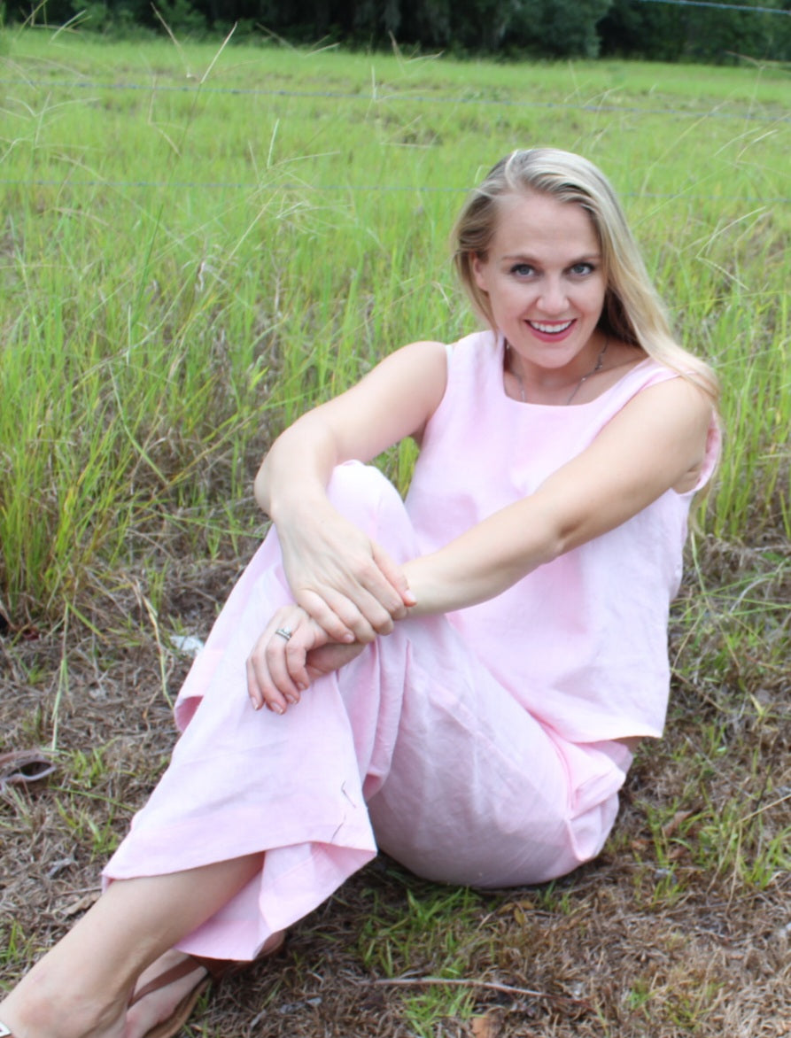 GENTLE LINEN TOP AND PANTS SET