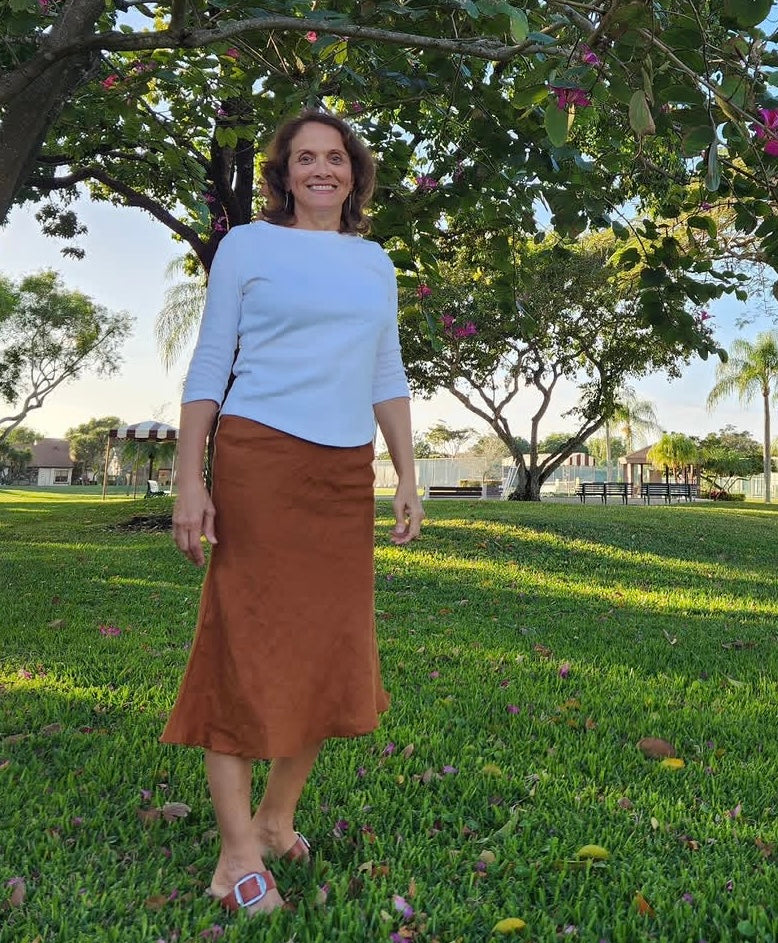 PEACE LINEN SKIRT